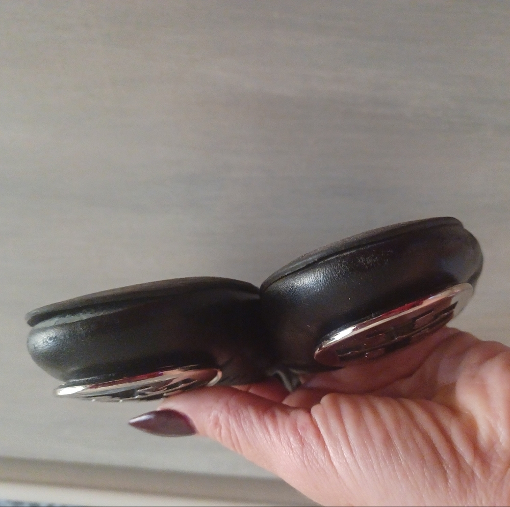 Tory Burch Black Flats - Silver Medallion Hardware - Picture 2 of 4